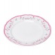 Prato 19,5cm para Sobremesa Florescer  Rosa Cerâmica 